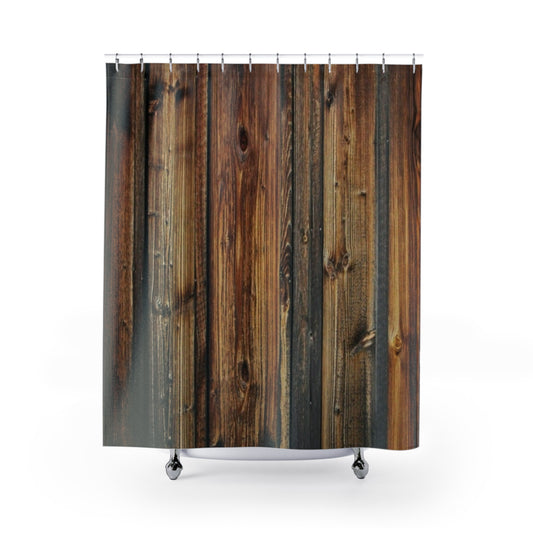 Rustic Wood Waterproof Shower Curtains
