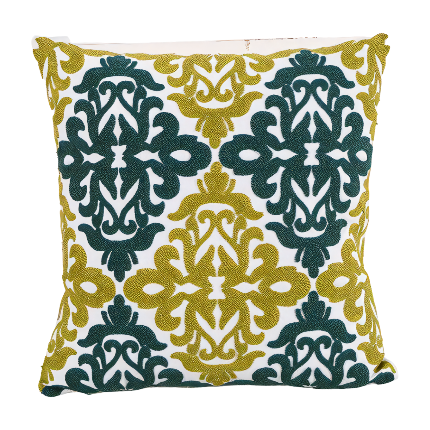 Geneva Woolen Embroidered Throw Pillow Cover