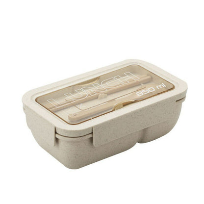 Wheat Straw Lunch Bento Box Microwave and Dishwasher Safe 850ML