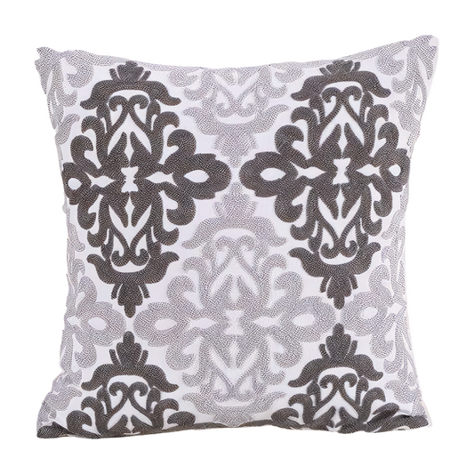 Geneva Woolen Embroidered Throw Pillow Cover