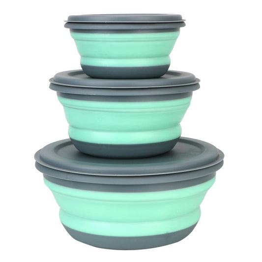Space Saving Collapsible Mixing, Salad, Storage Bowls Set With Lids
