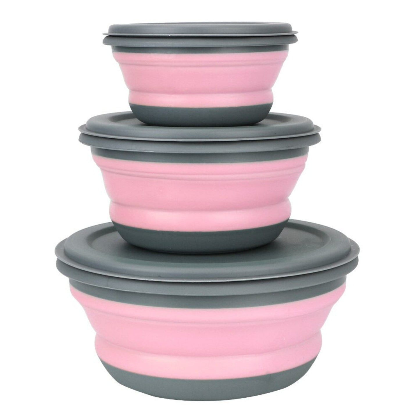 Space Saving Collapsible Mixing, Salad, Storage Bowls Set With Lids