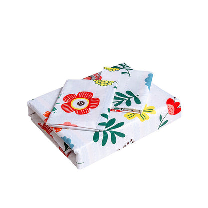 Xadrez Blanco Floral Print Duvet Cover Bedding Set
