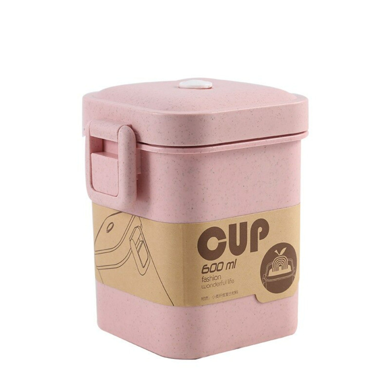 Personalized Eco Friendly Bento Box Lunch Box and / or Soup Cup Blue,  Beige, Pink Made From Wheat Straw for Adults 