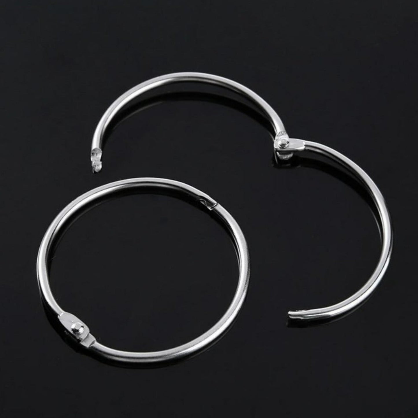 Round Stainless Steel Shower Curtain Hooks Set 2 Inches