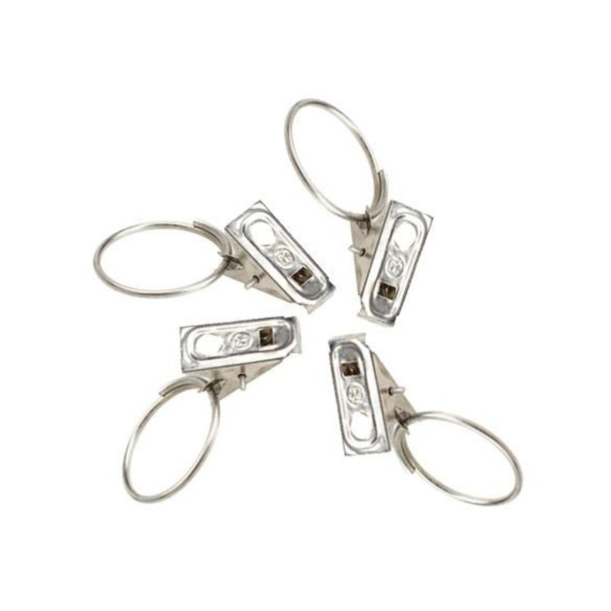 Stainless Steel Window Curtain or Shower Curtain Clips Set